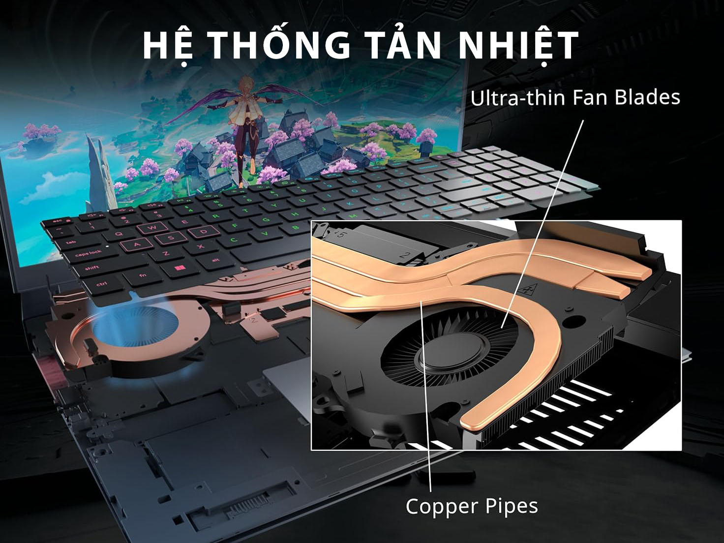 Hệ thống tản nhiệt dell gaming g15